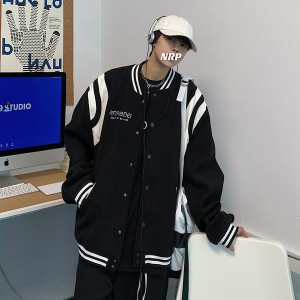 เสื้อแจ็คเก็ตเบสบอล เสื้อคลุม เสื้อแขนยาวสไตล์เกาหลี