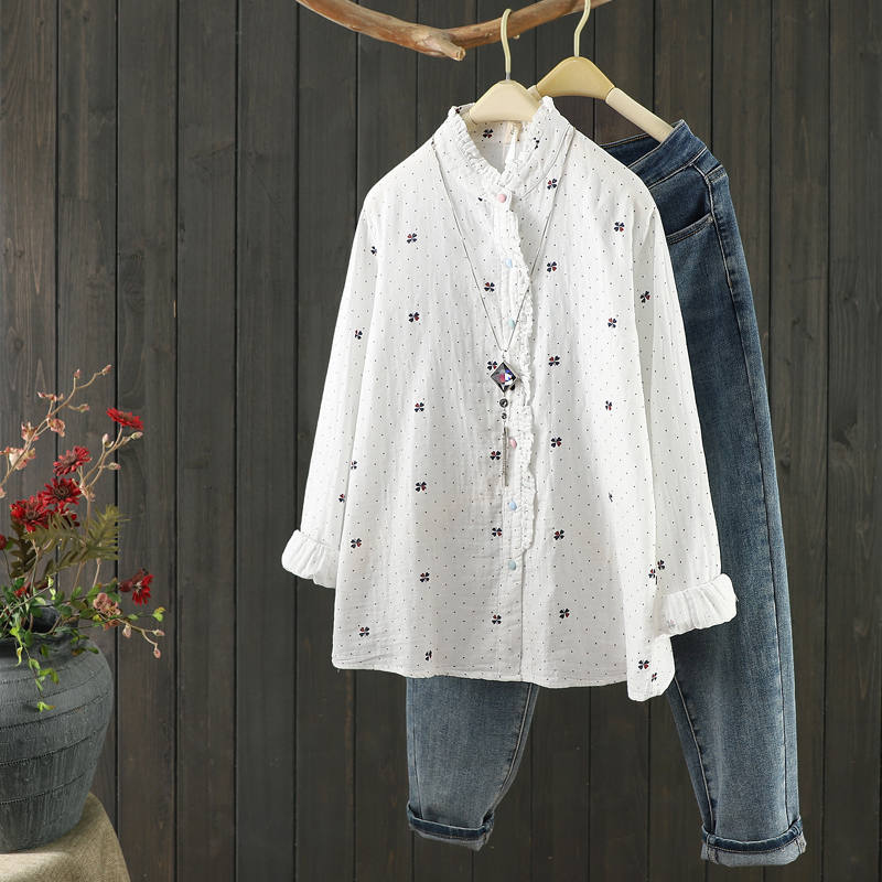 แบบเสื้อสวยๆ เสื้อผ้าฝ้ายลินิน เสื้อเชิ้ตผ้าลินิน