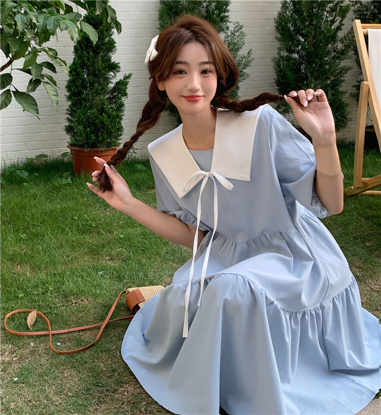 เดรสวัยรุ่น-เดรสคนอ้วนวัยรุ่น L-4XL(อก38-46 นิ้ว)