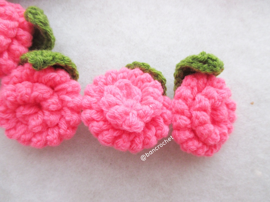 Bancrochet ดอกไม้ถัก สายประดับดอกไม้ ประดับ Crochet Flowers หลากสี 60 cm