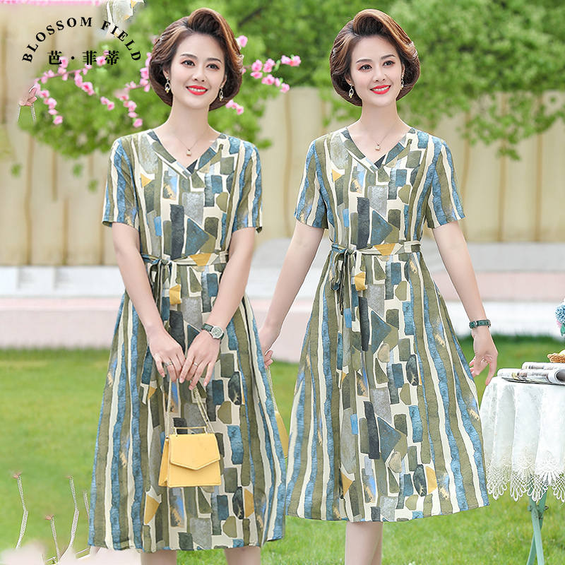 เดรสวัยผู้ใหญ่40-60ปีเดรสคุณแม่