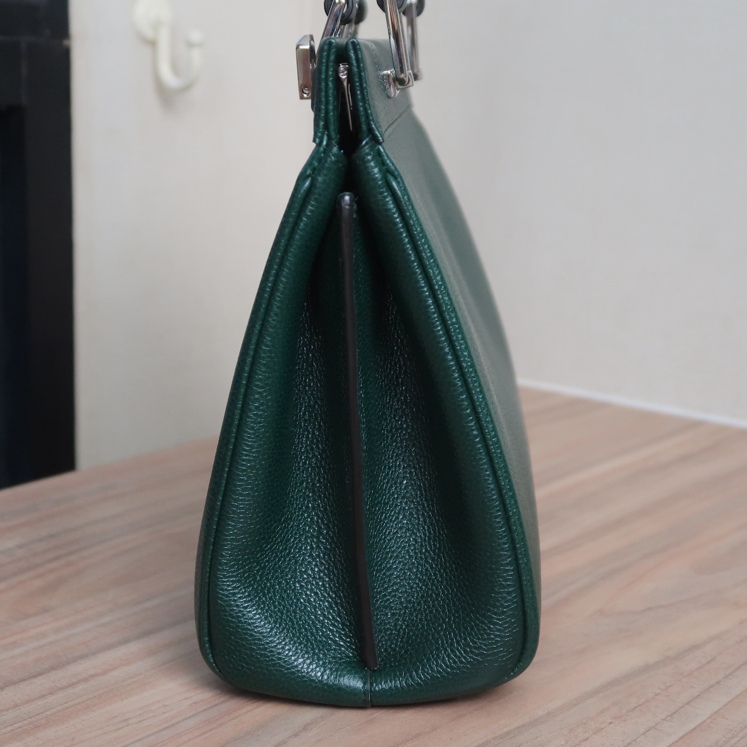 Gucci Green Grain Calfskin Zumi Top Handle Bag