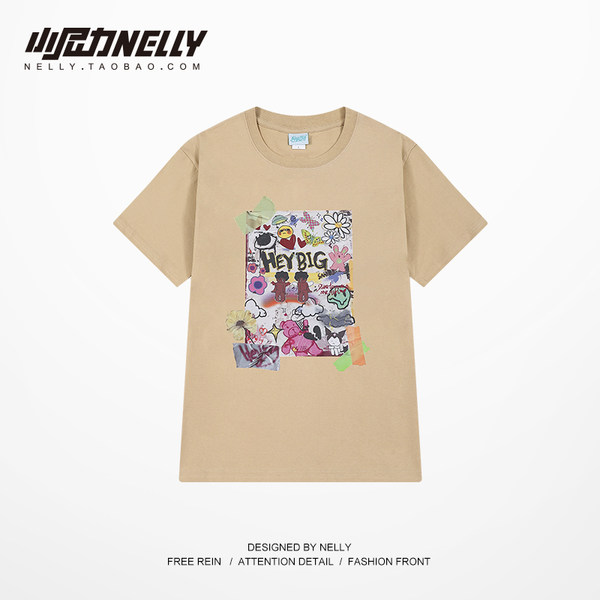 เสื้อยืดคอกลม ผู้ชาย เสื้อยืดผู้ชายเกาหลี เสื้อยืดเกาหลี แบรนด์ NELLY