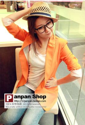 พร้อมส่ง - สีส้ม สูทเก๋ๆ ใส่ทำงาน เที่ยว ดูดีสุดๆ ส้ม