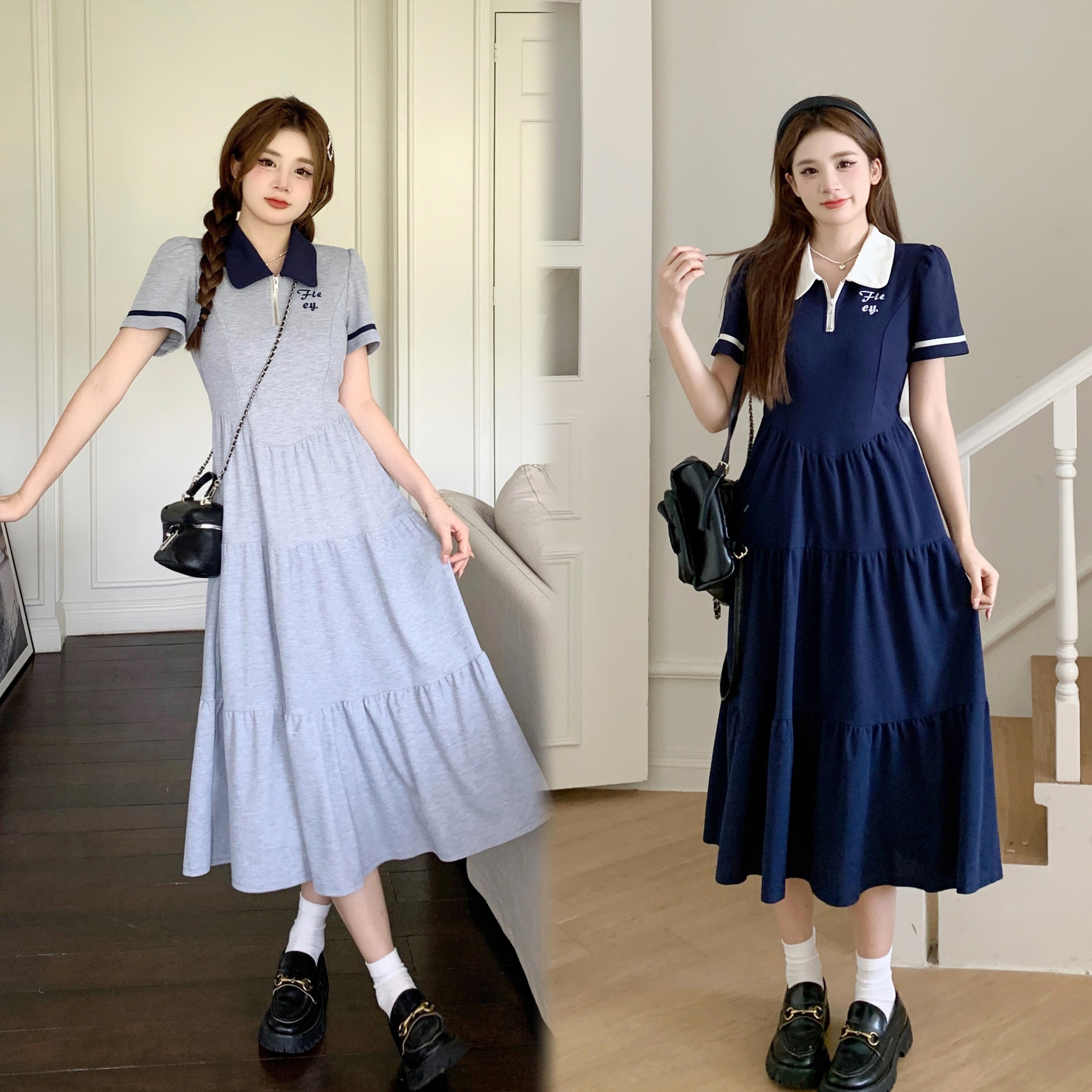 เดรสแขนสั้น มีไซส์ L-4XLอก 38-47 นิ้ว ใส่ได้ทั้งสาวหุ่นดีน่ารักจนถึงสาวอวบพลัสไซส์ จัดส่งฟรี! ทักแชทสั่งซื้อ