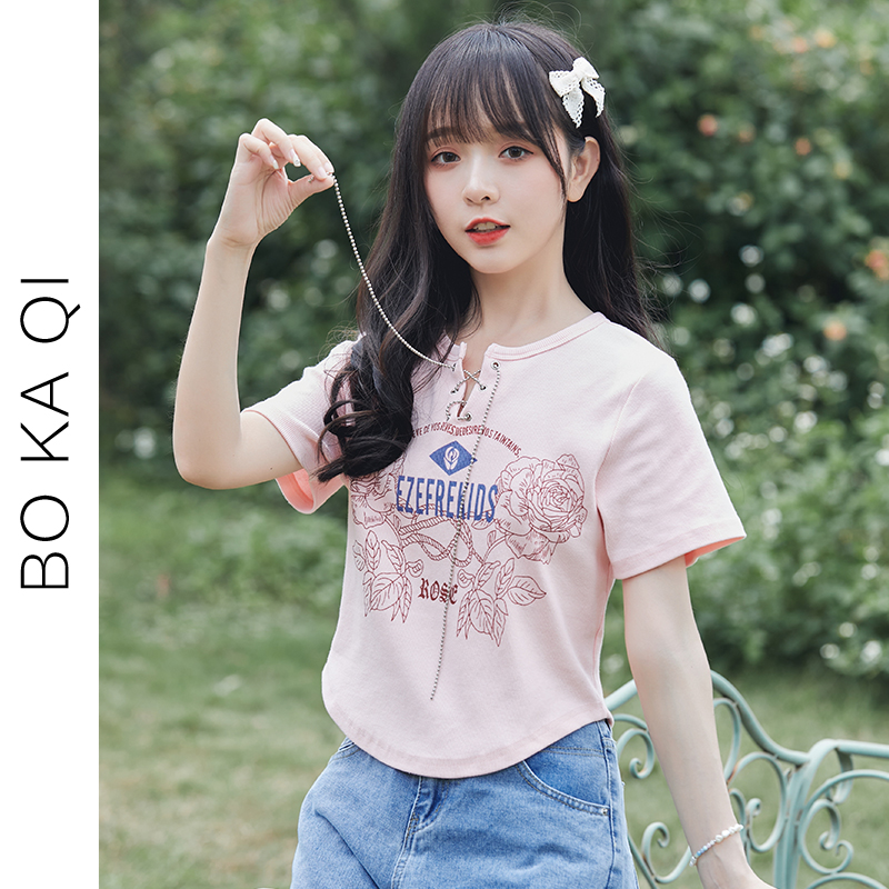 เสื้อผ้าวัยรุ่นเกาหลี เสื้อยืดวัยรุ่นผู้หญิง มีขนาด S M L XL
