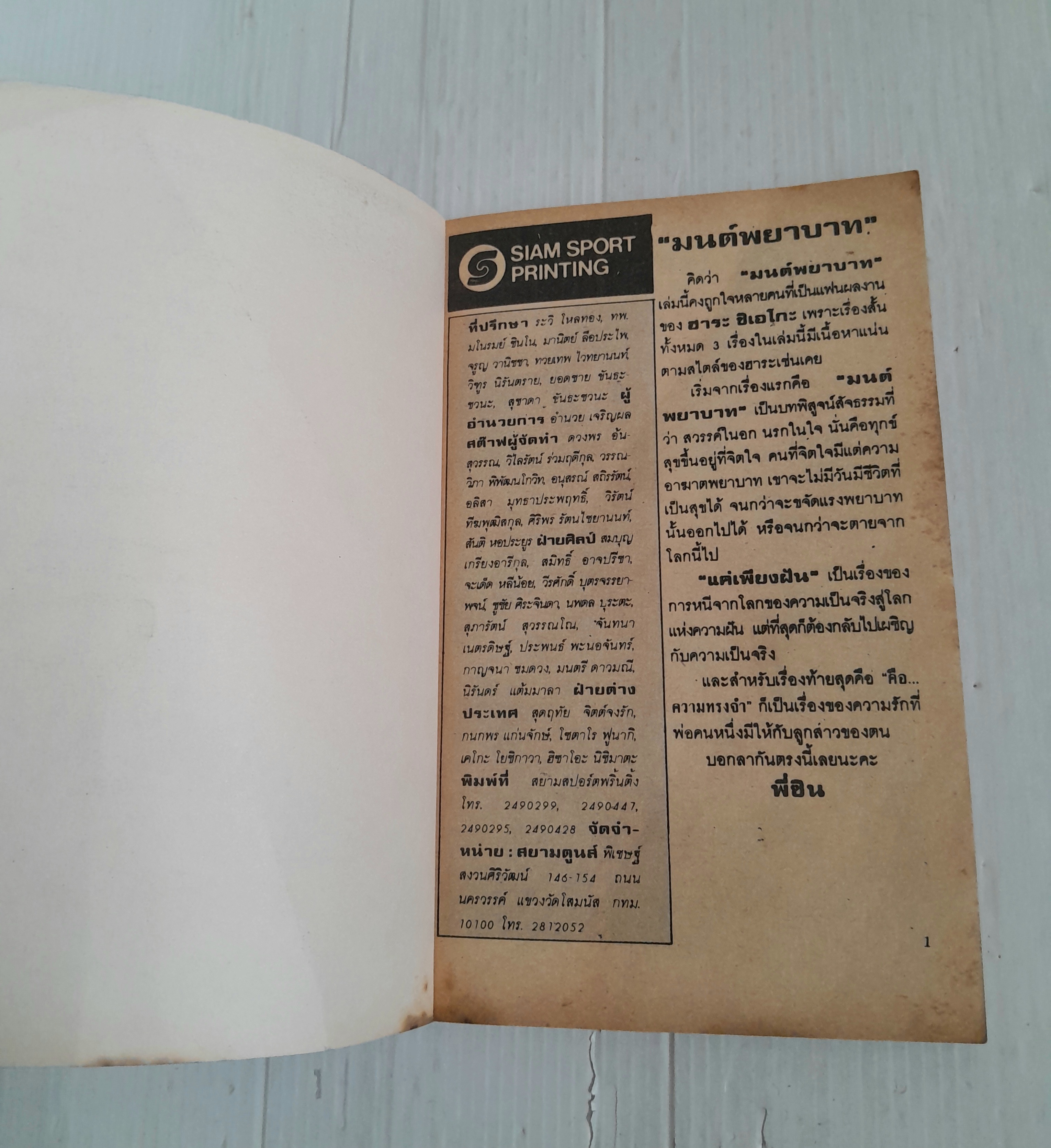 มนต์พยาบาท (เล่มเดียวจบ) / ฮาระ จิเอโกะ