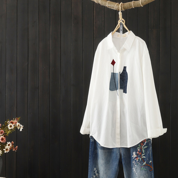 แบบเสื้อสวยๆ เสื้อผ้าฝ้ายลินิน เสื้อเชิ้ตผ้าลินิน