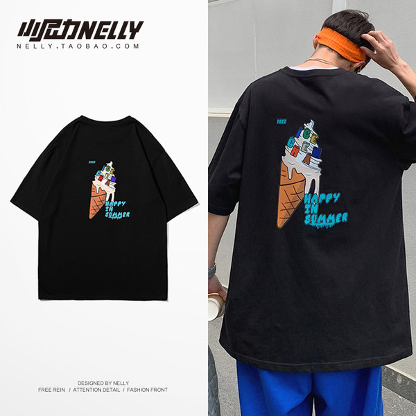 เสื้อยืดคอกลม ผู้ชาย เสื้อยืดผู้ชายเกาหลี เสื้อยืดเกาหลี แบรนด์ NELLY
