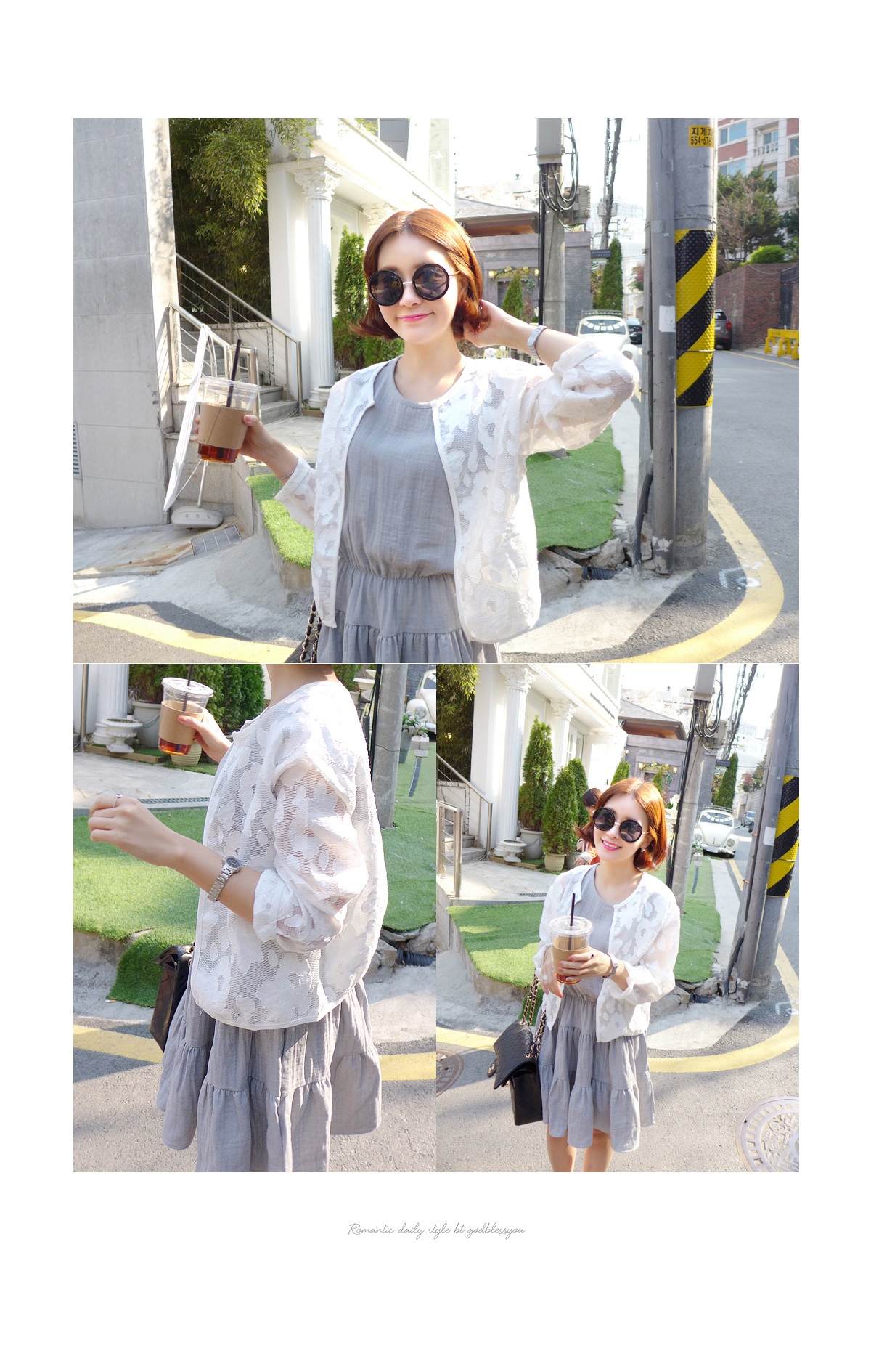 เสื้อคลุมปักลายดอกไม้หวานๆ โปร่ง แบบซีทรู น่ารักสุดๆ white