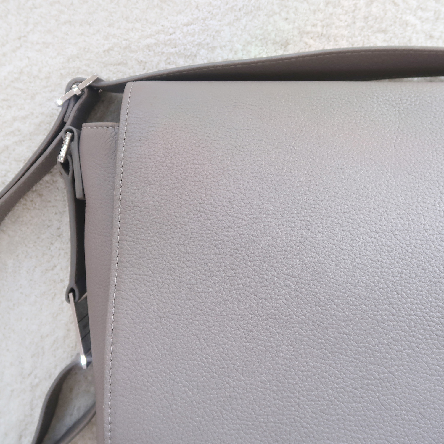 Dior Homme Grey Calfskin Messenger Bag