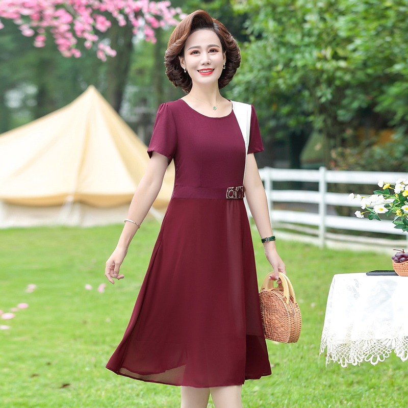 เดรสวัยผู้ใหญ่40-60ปีเดรสคุณแม่