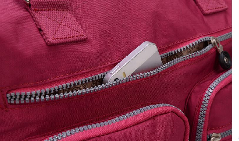 กระเป๋าถือ กระเป๋าสะพาย ผู้หญิง กระเป๋าเดินทาง ใส่เสื้อผ้า กระเป๋าผ้าไนลอนกันน้ำ ทรงสี่เหลี่ยม ใบใหญ่ มีช่องซิปหลายช่อง กระเป๋าวัยรุ่น ท่องเที่ยว เก๋ ๆ 953685