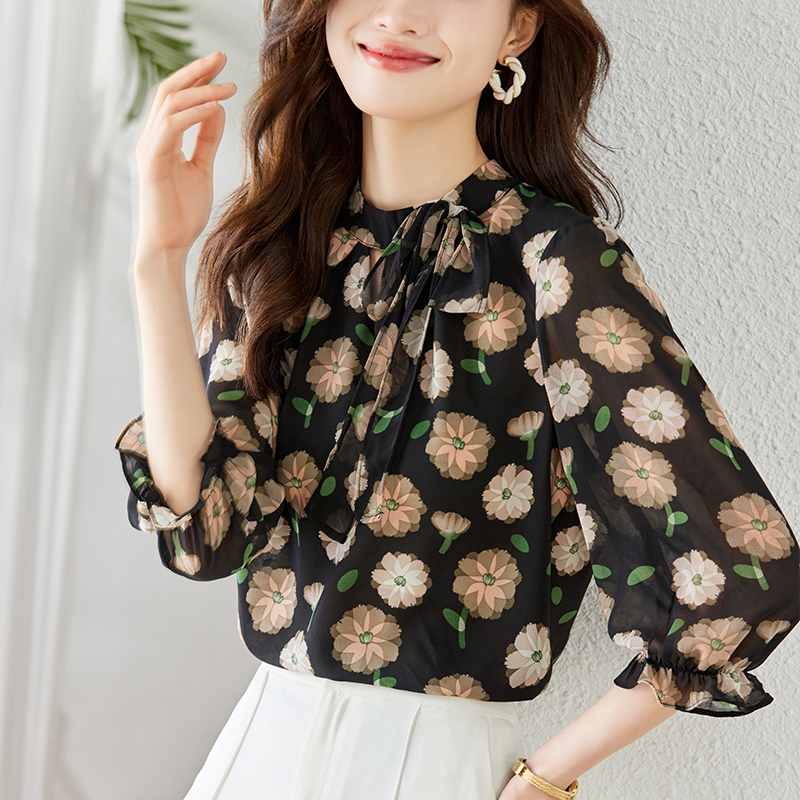 เสื้อเชิ้ตผู้หญิงแขนยาว เสื้อเชิ้ตผู้หญิงใส่ทํางาน 390 บาทต่อชิ้น ฟรีค่าจัดส่ง