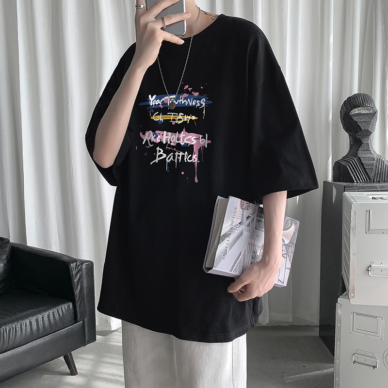 เสื้อยืดผู้ชายอ้วน M-5XL