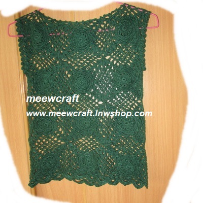เสื้อโครเชต์ #33-004 รอบอก64ซม.ยาว44ซม.วงแขน30ซม.