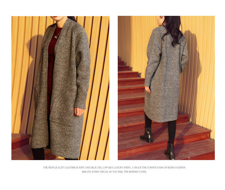 เสื้อคลุมกันหนาว ไหมพรม พร้อมส่ง เรียบหรู