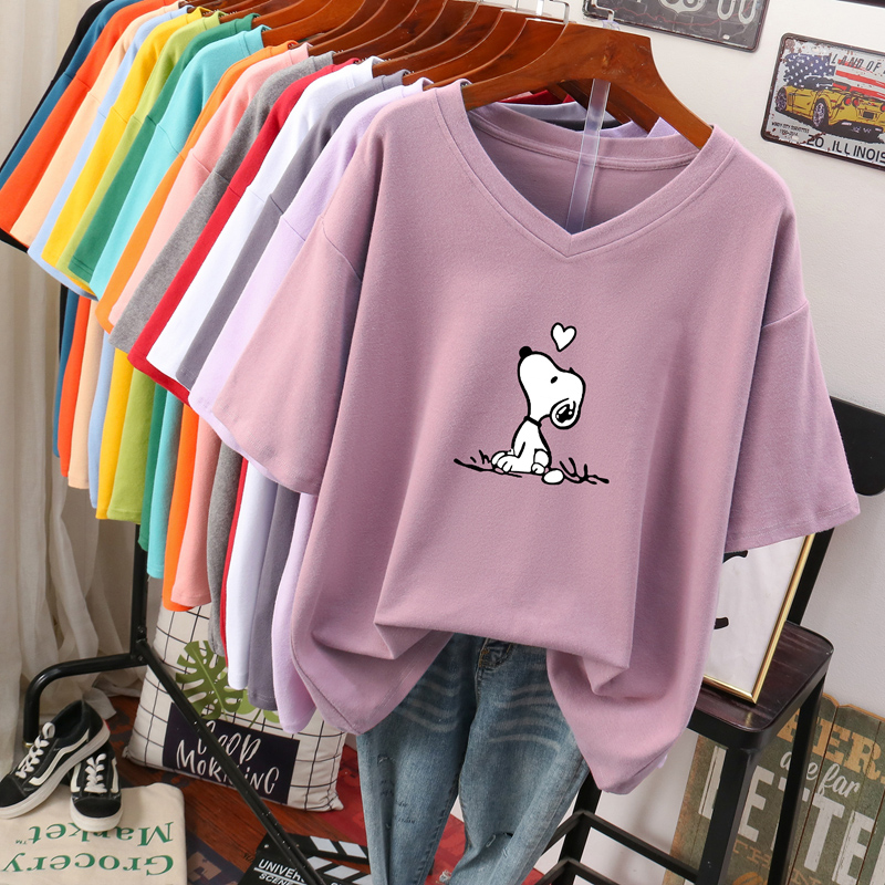 เสื้อยืดคอตตอน สกรีนลายน่ารัก มีหลากหลายสี ส่งฟรีทั่วไทย BY JIMIAO