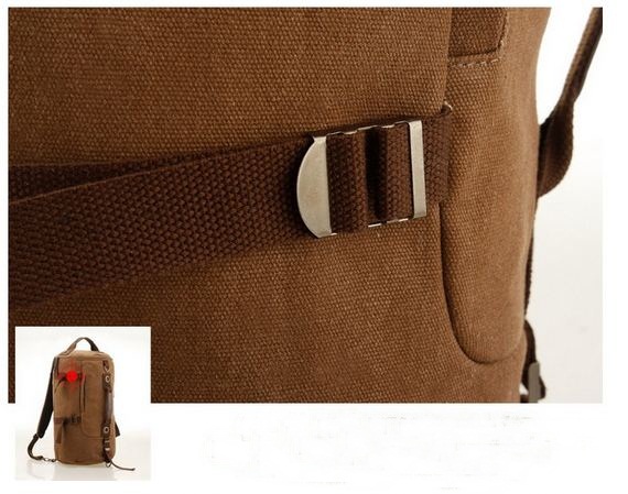 กระเป๋าเป้ กระเป๋าสะพาย กระเป๋าเดินทาง ผู้หญิง ผู้ชาย ใช้ได้ ผ้า Canvas อย่างหนา วัสดุอย่างดี ทำเป็นรูป ทรงกระบอก ใส่นิตยสาร หรือ เสื้อผ้า เที่ยวเขาได้ no 7432833
