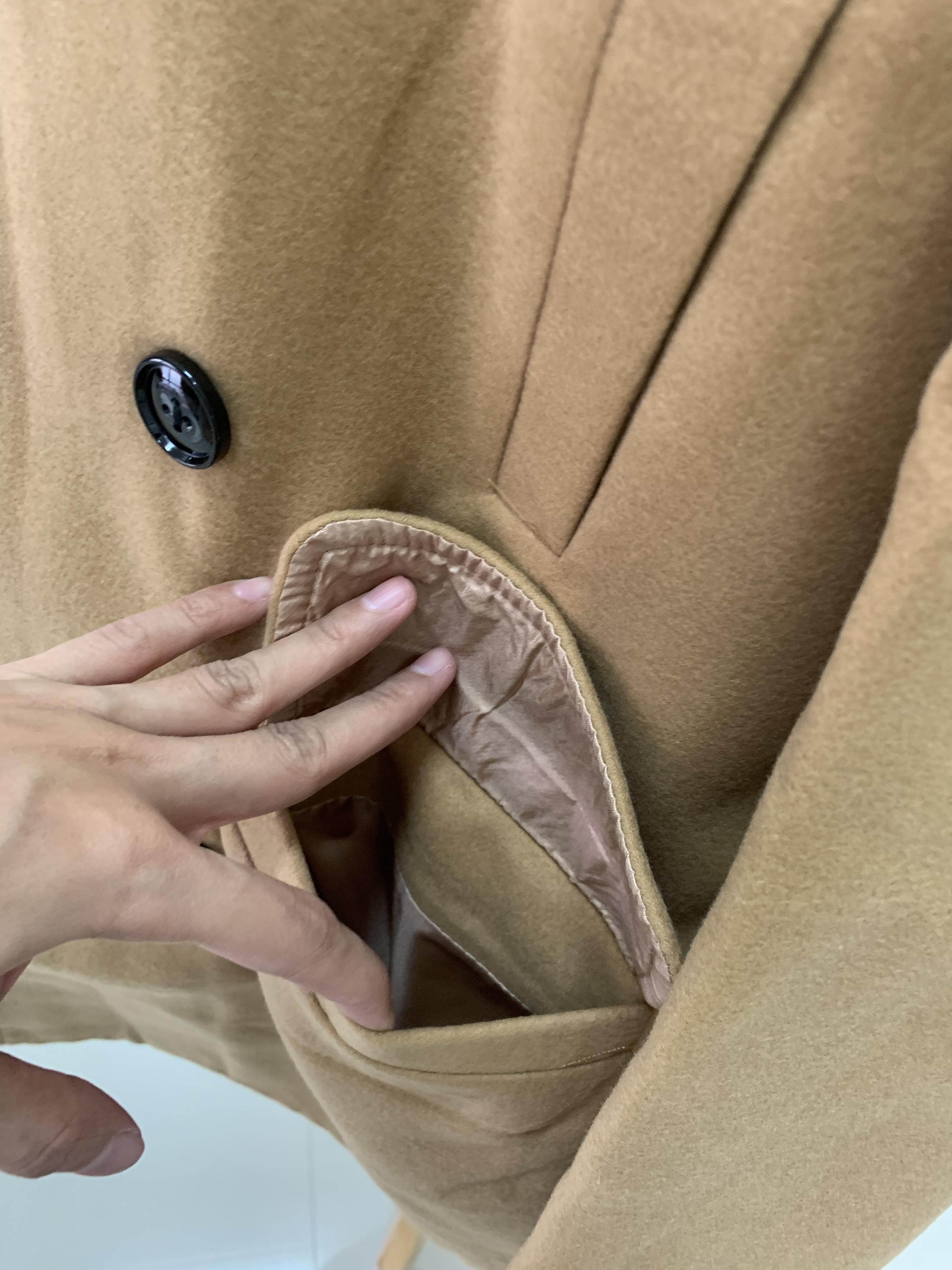 เสื้อโค้ทกันหนาว รุ่นกระดุม 2 แถว สไตล์เกาหลี ใส่ได้หลายแบบ ผ้าวูลผสม พร้อมส่ง