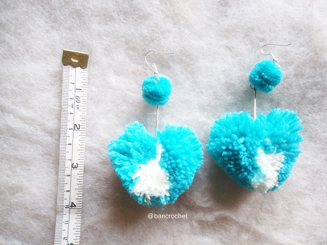 Bancrochet ต่างหูถักโครเชต์ crochet earring หลากสี 4-6 นิ้ว