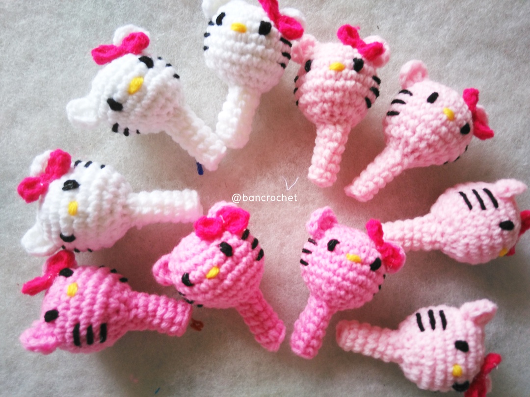 ที่ครอบหัวดินสอ ตุ๊กตาคิตตี้ (pencil cover) ชมพู 2 นิ้ว