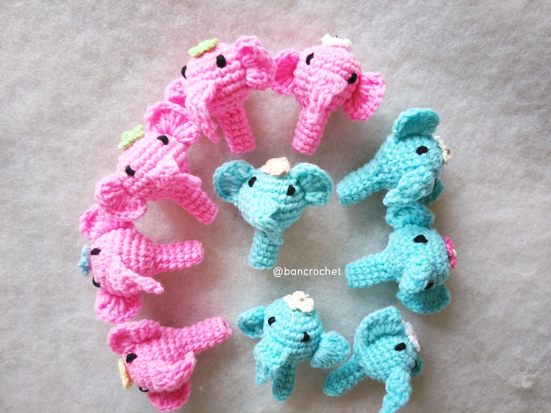 ที่ครอบหัวดินสอ ตุ๊กตาช้าง (pencil cover) ชมพู 2 นิ้ว