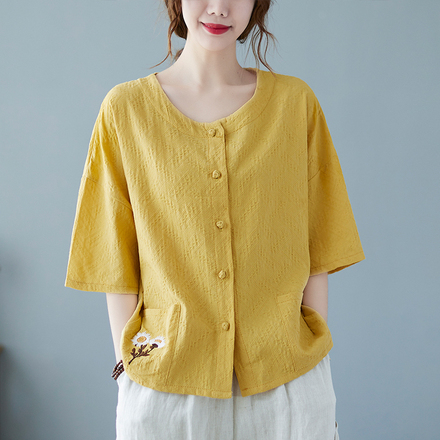 เสื้อลินิน แบบเสื้อสวยๆ เสื้อผ้าฝ้ายลินิน เสื้อเชิ้ตผ้าลินิน