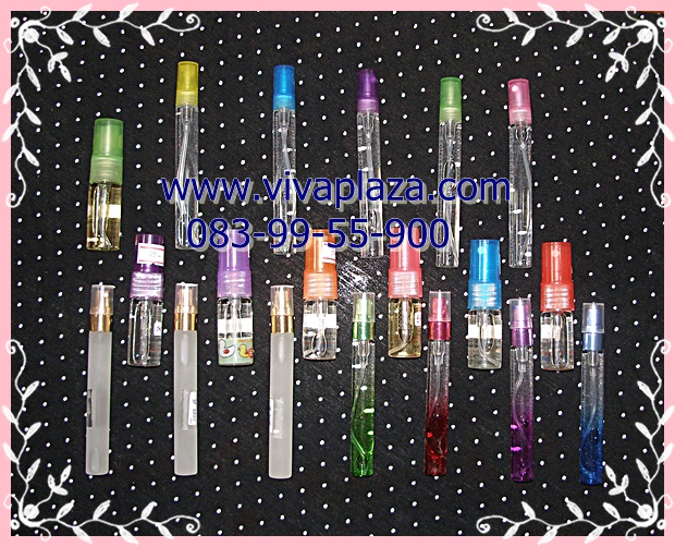 ราคาSale ขวดละ 9 บาทน้ำหอมปากกา แก้วใสฝาสี 10cc สูตรทน 4-5 ชม. ขั้นต่ำ 100 ขวด ไม่รวมค่าส่ง