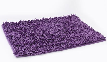 พรมเช็ดเท้า ไมโครไฟเบอร์ 40*60 cm สีม่วง