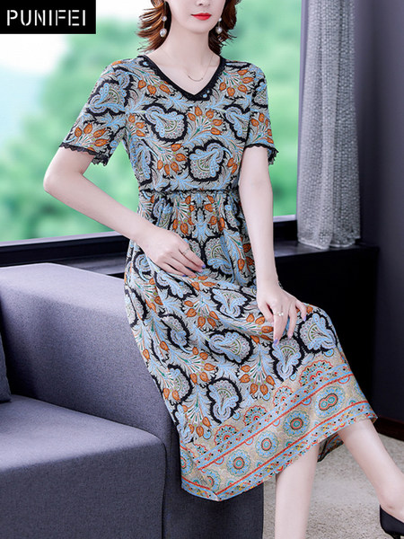 เดรสวัยผู้ใหญ่40-60ปี เดรสคุณแม่ ชุดเดรสทำงานวัยผู้ใหญ่ แบรนด์ MAMA DRESS