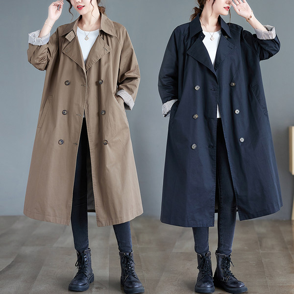 เสื้อทีเชิ้ตคนอ้วนผู้หญิงสไตล์คอตตอนลินินมีไซต์อก 47-48 นิ้ว