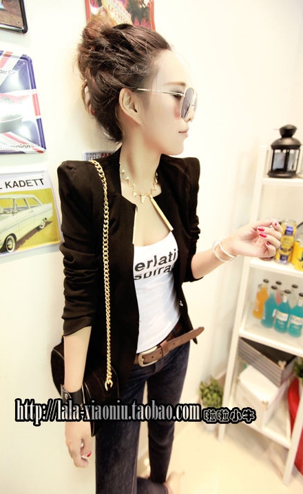 พร้อมส่ง - สีดำ เสื้อสูท เก๋ๆ ทรงสวย black