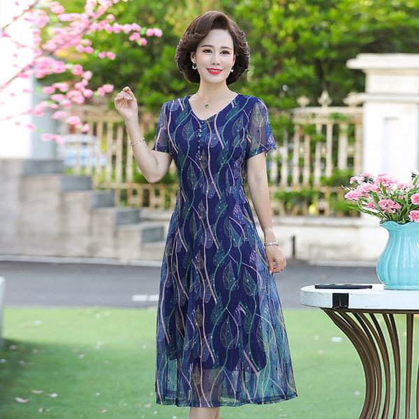 เดรสวัยผู้ใหญ่40-60ปีเดรสคุณแม่