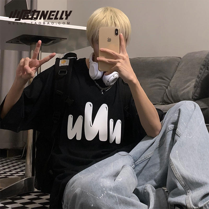 เสื้อยืดคอกลม ผู้ชาย เสื้อยืดผู้ชายเกาหลี เสื้อยืดเกาหลี แบรนด์ NELLY