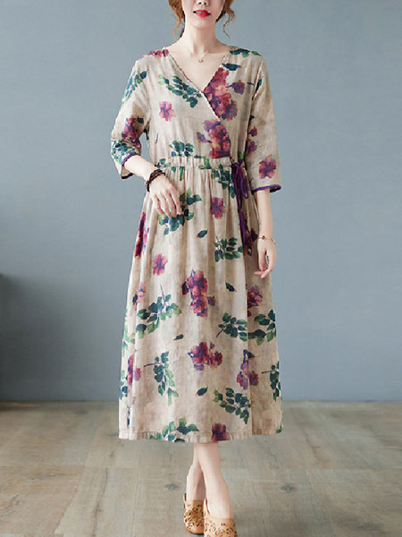 เดรสวัยผู้ใหญ่40-60ปี เดรสคุณแม่ ชุดเดรสทำงานวัยผู้ใหญ่ แบรนด์ MAMA DRESS