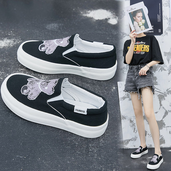 รองเท้าผ้าใบ รองเท้าลำลอง รองเท้าผ้าใบลำลอง รองเท้าแฟชั่นแบบสวม Slipper Shop