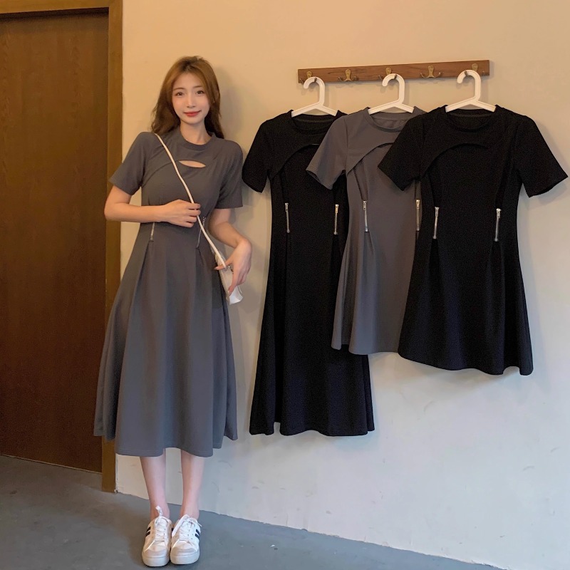 เดรสแขนสั้น มีไซส์ L-4XLอก 38-47 นิ้ว ใส่ได้ทั้งสาวหุ่นดีน่ารักจนถึงสาวอวบพลัสไซส์ จัดส่งฟรี! ทักแชทสั่งซื้อ