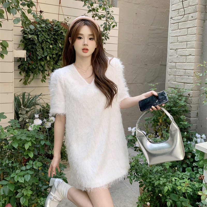 เดรสแขนสั้น มีไซส์ L-4XLอก 38-47 นิ้ว ใส่ได้ทั้งสาวหุ่นดีน่ารักจนถึงสาวอวบพลัสไซส์ จัดส่งฟรี! ทักแชทสั่งซื้อ