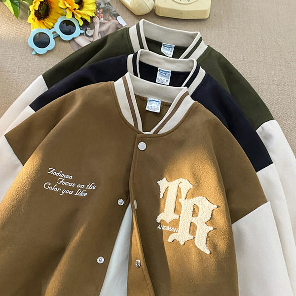 เสื้อแจ็คเก็ตเบสบอล เสื้อคลุม เสื้อแขนยาวสไตล์เกาหลี