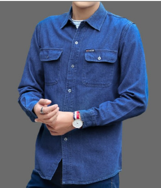 เสื้อแจ็คเก็ตยีนส์ ผู้ชาย แบบเสื้อเชิ้ต ผ้าเบาสบาย ใส่เท่ ใส่เป็นเชิ้ตหรือ เสื้อคลุมก็เท่ เสื้อ jacket ยีนส์ แบบสวย ๆ 512505
