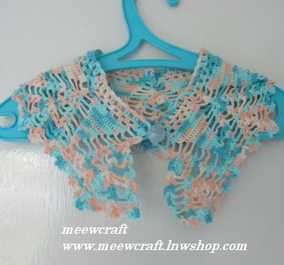 ปกเสื้อโครเชต์ รหัสCRR026 ขนาด4"x19"