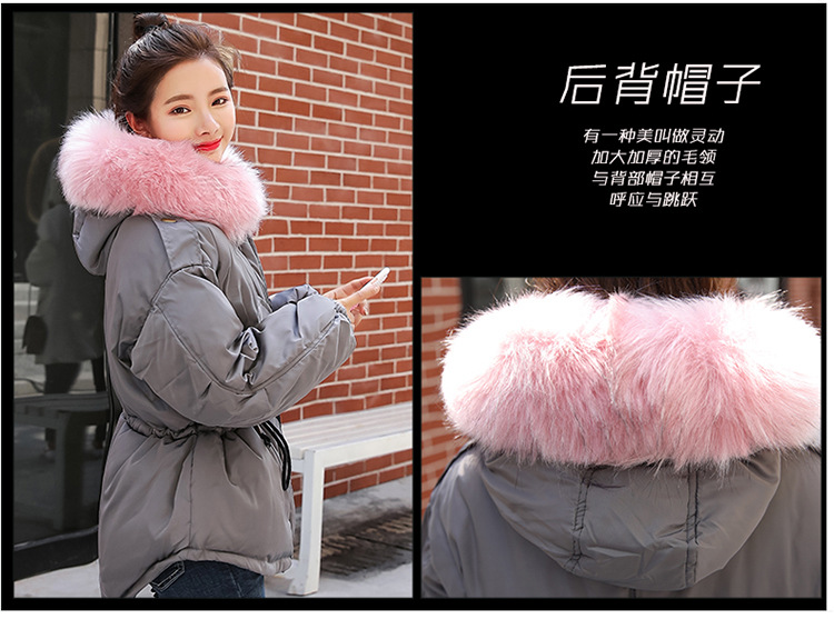 เสื้อกันหนาวฮู้ดดี้ แต่งเฟอร์หนาฟู งานเกรดดีเหมือนแบบ บุนวมหนา อุ่นมาก หิมะก็เอาอยู่ (ถอดขนถอดฮู้ดได้) เทาฮู้ดชมพู