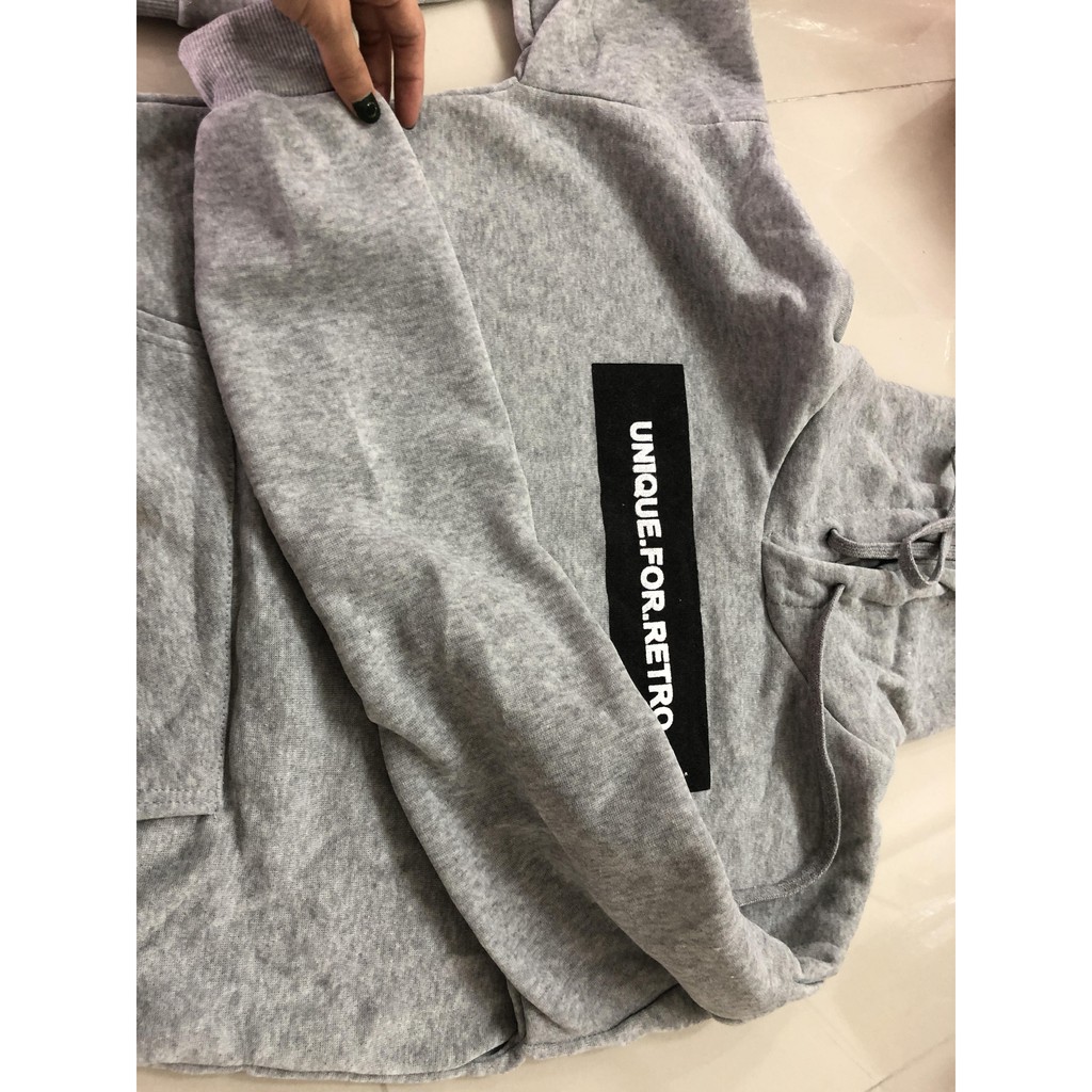เสื้อกันหนาวฮู้ดดี้ แฟชั่นเกาหลี สีเทา น่ารักมากจ้า ผ้าเนื้อไม่หนาใส่ในไทยได้จ้า พร้อมส่ง งานจริงในภาพสุดท้าย สีเทา