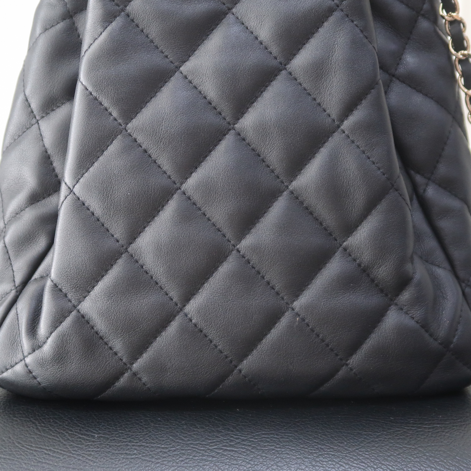 Chanel Black Lambskin Medium Drawstring GHW