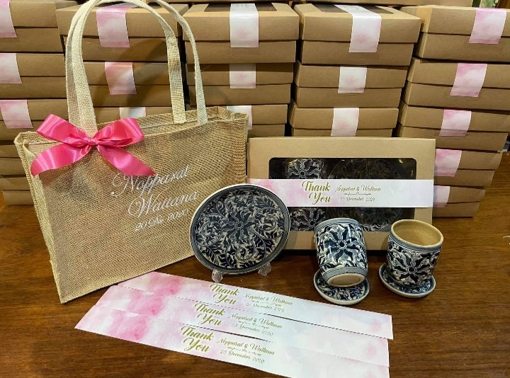 กระเป๋าผ้ากระสอบสำหรับใส่ของรับไหว้