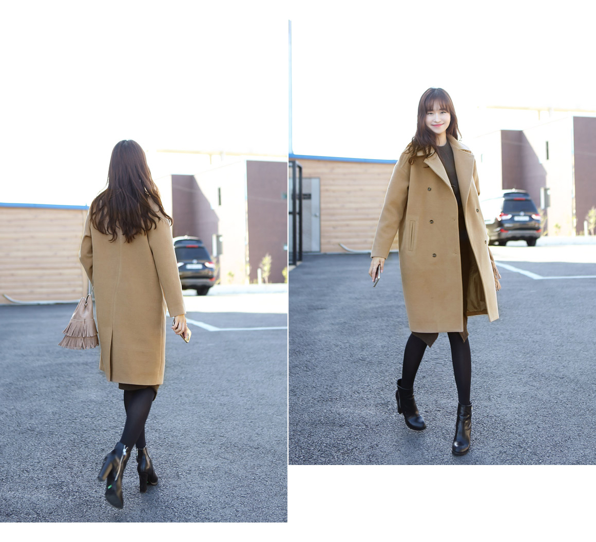 OverCoat เสื้อโค้ทกันหนาวตัวยาว สีน้ำตาล งานดี ผ้าวูลเนื้อดีเรียบไม่เป็นขุย บุซับในกันลมอย่างดี พร้อมส่ง