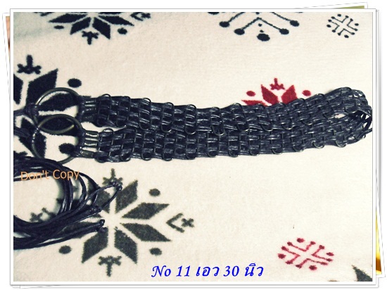 เข็มขัดหนังสีดำ งาน Handmade H009