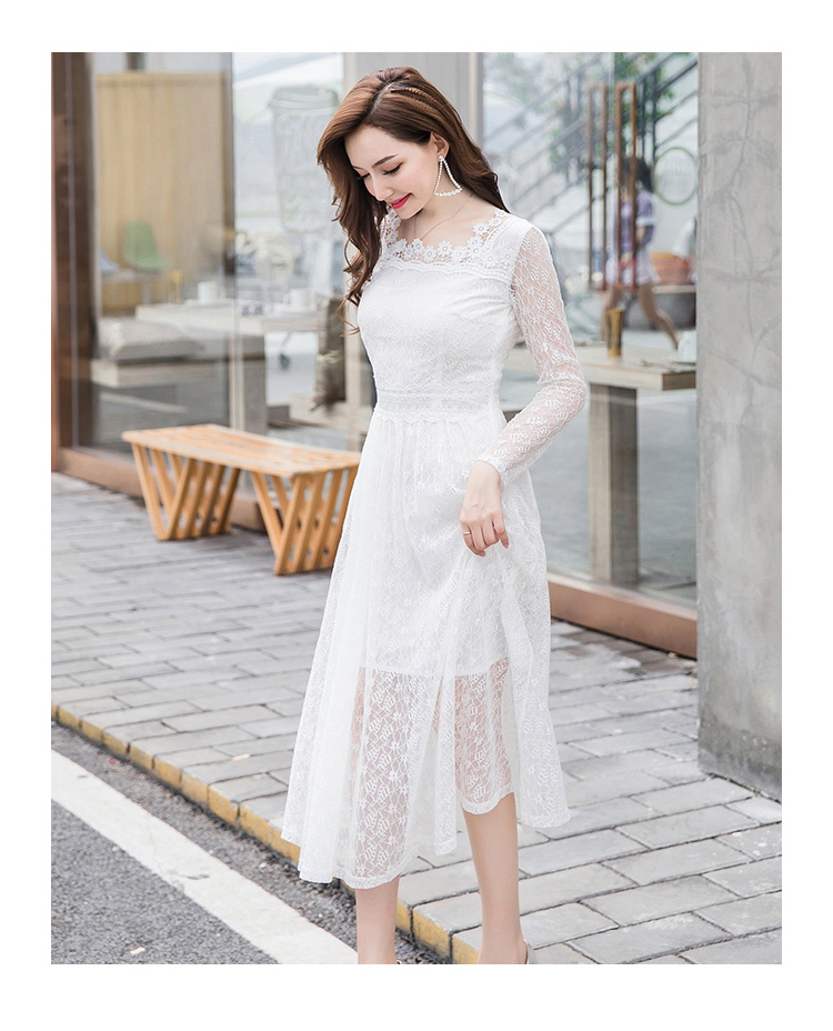 Dress4608 เดรสยาวลูกไม้แขนยาวทรงสวย ซิปข้าง มีซับในอย่างดีทั้งชุด ผ้าลูกไม้เกรดพรีเมียมเนื้อดีลายสวยเนื้อหนามีน้ำหนัก งานสวยเรียบหรูเหมือนราคาหลักพัน ใส่ออกงานได้ มี 2 สี ขาว, ดำ