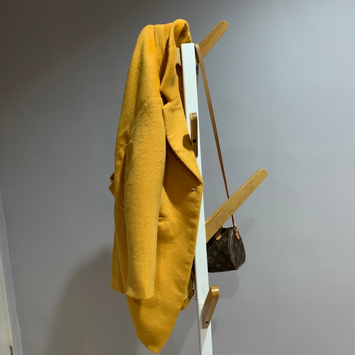 เสื้อโค้ท สไตล์เกาหลี ทรงคลาสสิค ผ้าขนสั้น พร้อมบุซะบใน ใส่ง่ายเข้ากับทุกชุด กันหนาวได้ดี พร้อมส่ง สีเหลือง